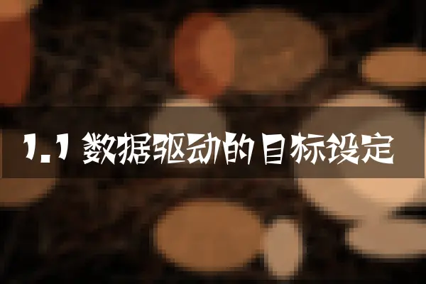 1.1 数据驱动的目标设定