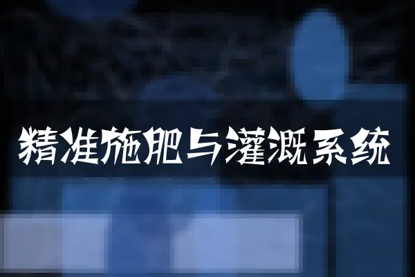精准施肥与灌溉系统