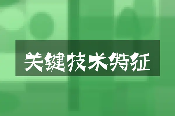 关键技术特征