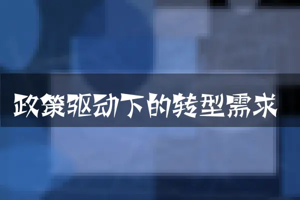 政策驱动下的转型需求